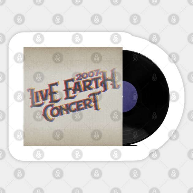 RETRO VINYL LIVE EARTH CONCERT Sticker by elSALMA